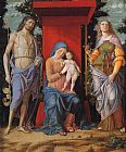 Virgin Canvas Paintings - Virgin and child with the Magdalen and St John the Baptist
